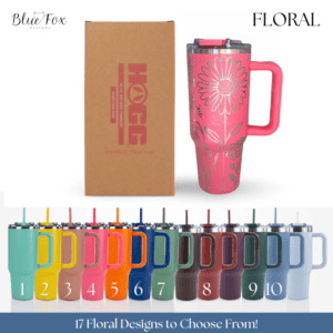 Floral Engraved Tumbler