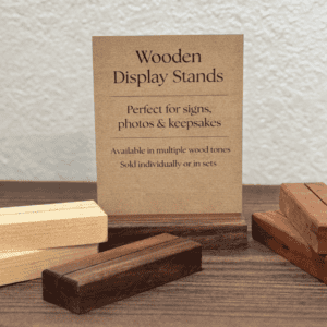 Wooden Display Stand for Signs, Photos & Keepsakes