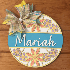 Mariah sign with bow